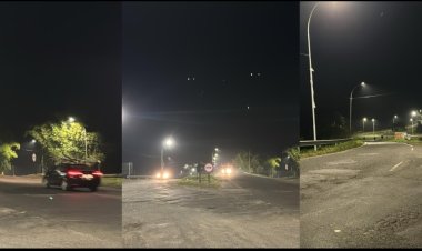 Entrocamento de São Sebastião do Passé  iluminado